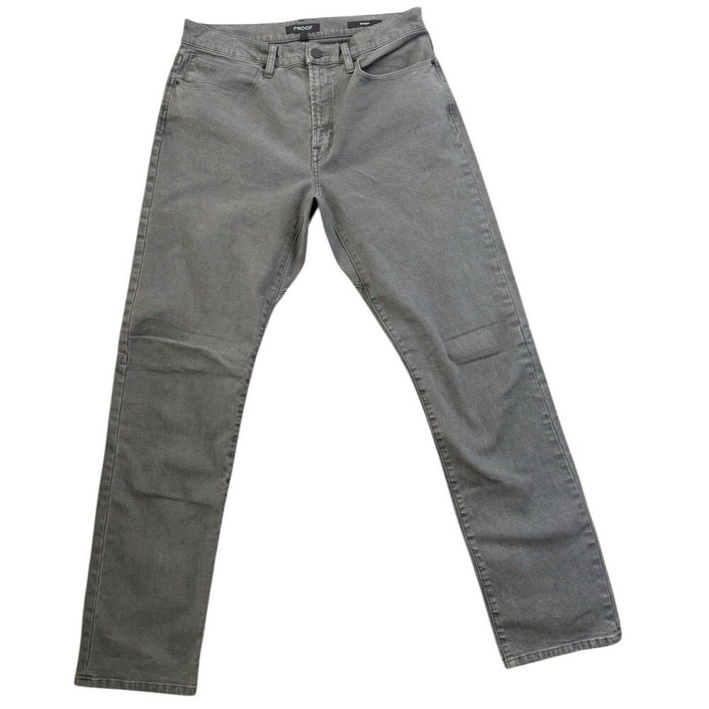 Proof Gray Straight Fit 5 Pocket Pants Denim Men’s Size 32 x 32